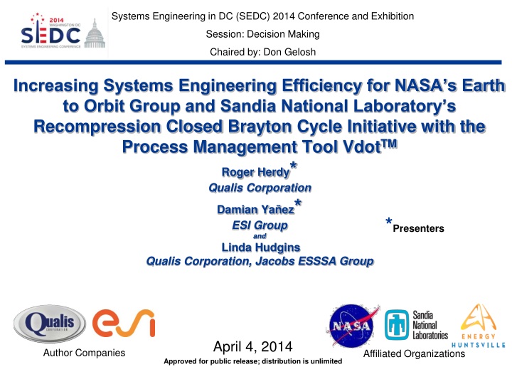 systems engineering in dc sedc 2014 conference