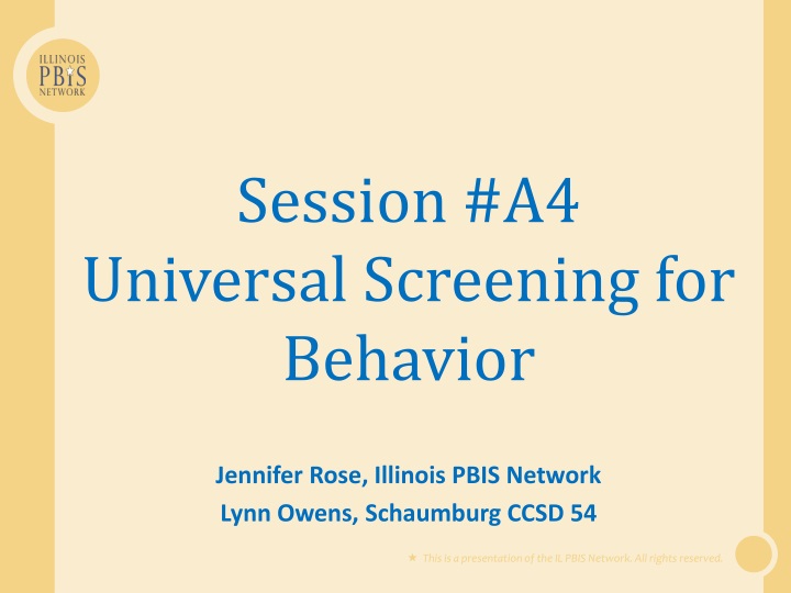 session a4 universal screening for behavior