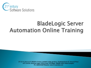 Blade Logic Training
