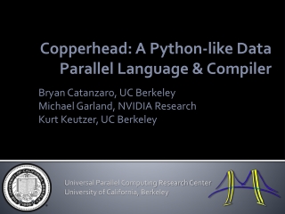Copperhead: A Python-like Data Parallel Language &amp; Compiler