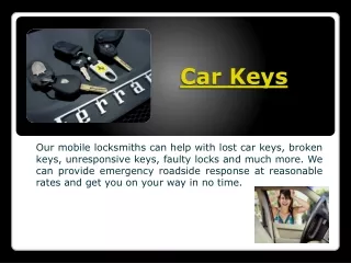 Car Keys Replacement