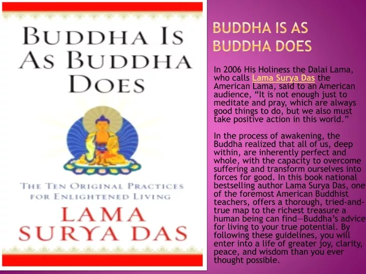 buddha is as buddha does