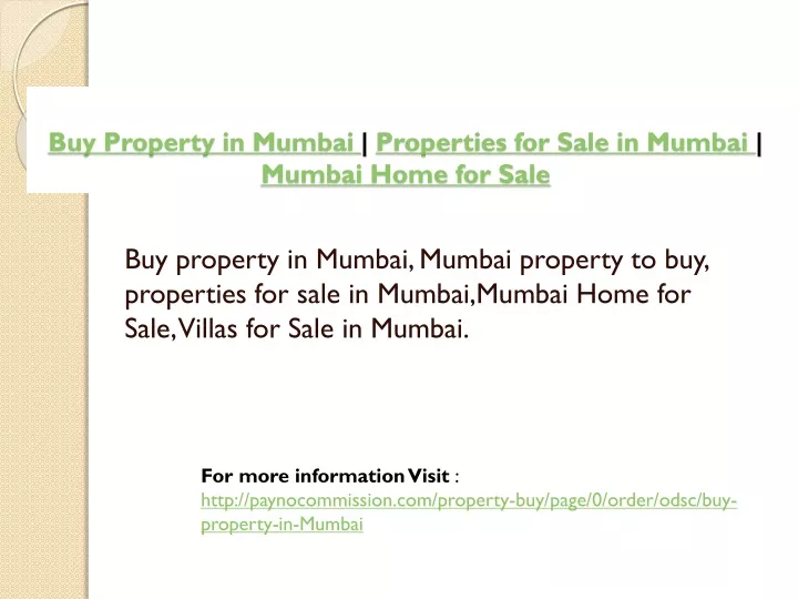 buy property in mumbai properties for sale in mumbai mumbai home for sale
