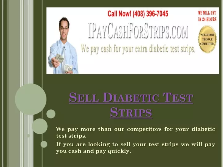 sell diabetic test strips
