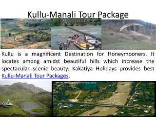 Best Tour Package to Kullu-Manali
