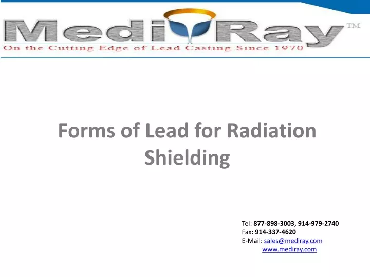 forms of lead for radiation shielding