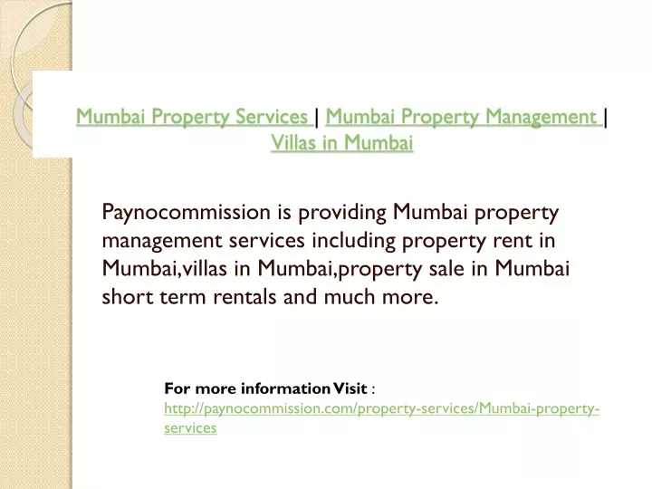 mumbai property services mumbai property management villas in mumbai