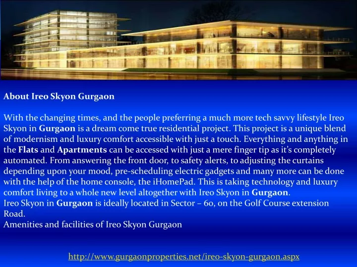 about ireo skyon gurgaon with the changing times