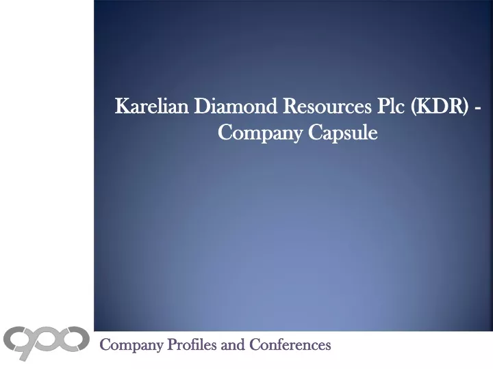 karelian diamond resources plc kdr company capsule