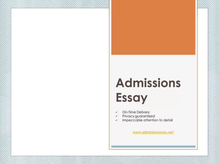 admissions essay
