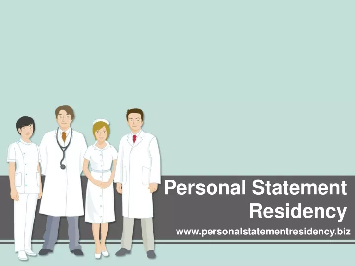 personal statement residency