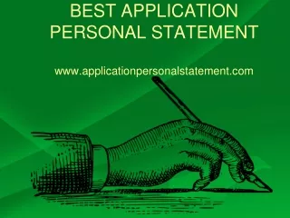 Application Personal Statement