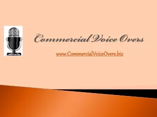Commercial Voice Overs