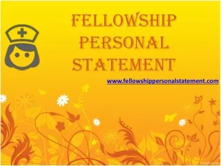 Fellowship Personal Statement