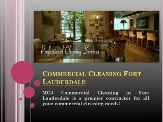 Cleaning Services Fort Lauderdale