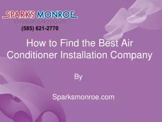How to Find the Best Air Conditioner Installation Company