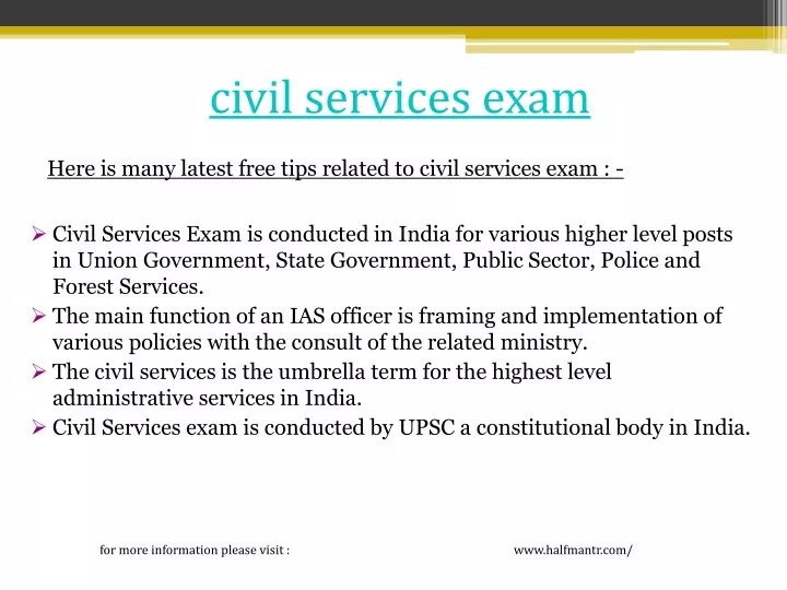 civil services exam