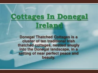 Cottages In Donegal