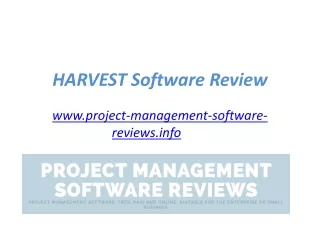 HARVEST Project Management Software Reviews - www.project-ma