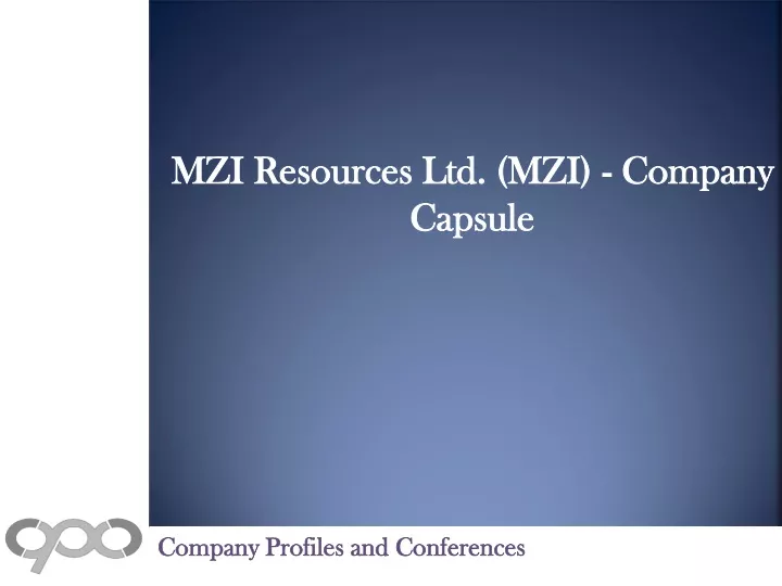 mzi resources ltd mzi company capsule