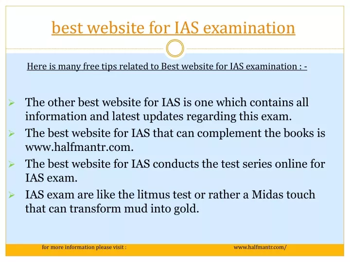 best website for ias examination