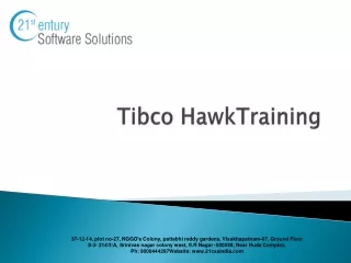 Tibco HAWK Training