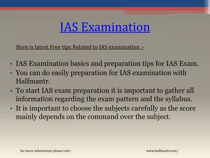 ias examination