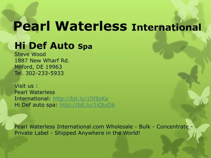 pearl waterless international