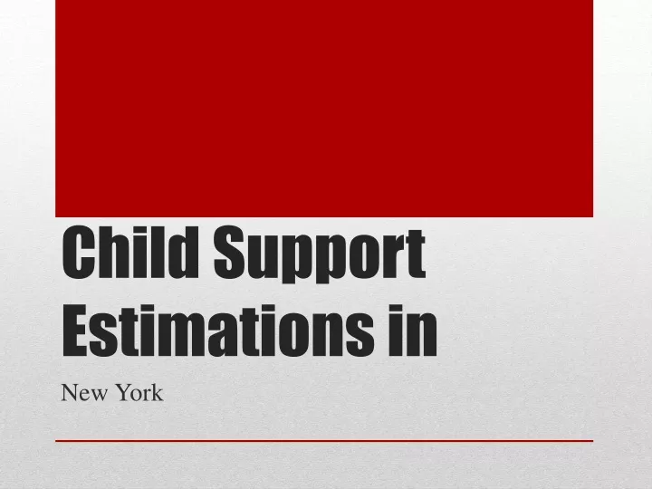 child support estimations in