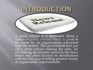 Press Release Definition