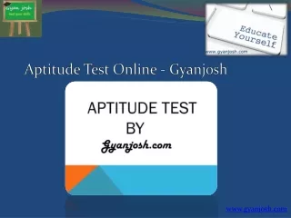 Aptitude Test Online By Gyanjosh