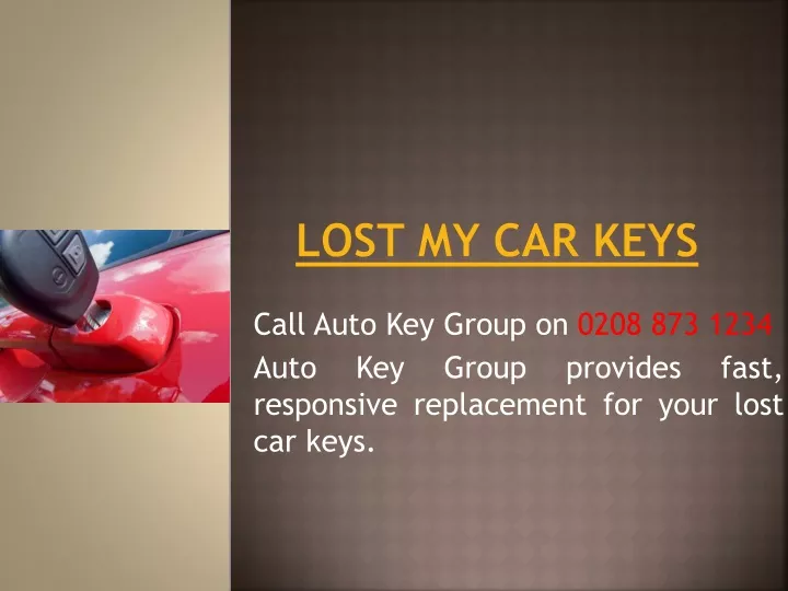 lost my car keys