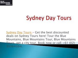 Top Reliable Blue Mountains Tours Service in Sydney