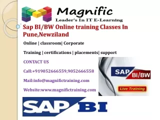 Sap BI/BW Online training Classes In Pune,Newziland