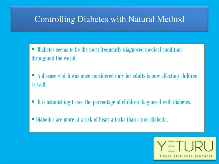 controlling diabetes with natural method