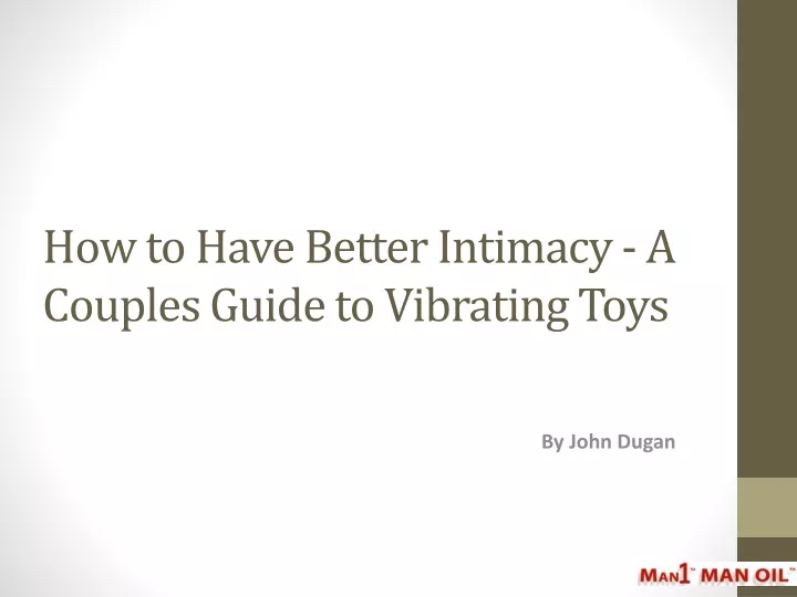 how to have better intimacy a couples guide to vibrating toys