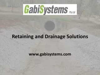 Gabi Systems - Retaining and Drainage Solutions