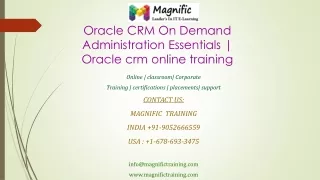 Oracle CRM On Demand Administration Essentials Oracle crm o