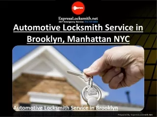 Automotive Locksmith Service in Brooklyn, Manhattan NYC