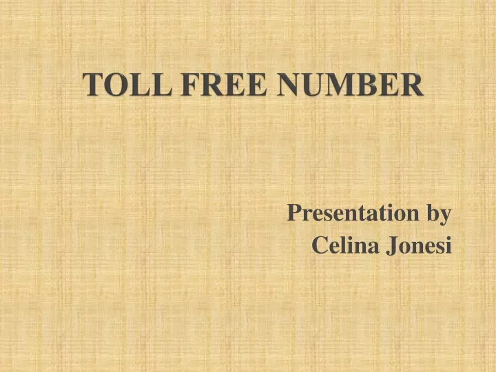 toll free number