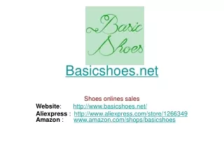 Basicshoes.net online sales