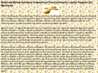 Preferred Market Solutions Unleashes A Free Community