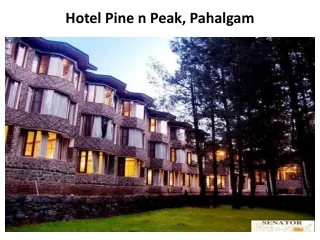 Hotel Pine n peak is budget hotel in Pahalgam with best in c