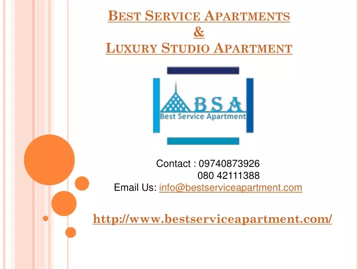 best service apartments luxury studio apartment
