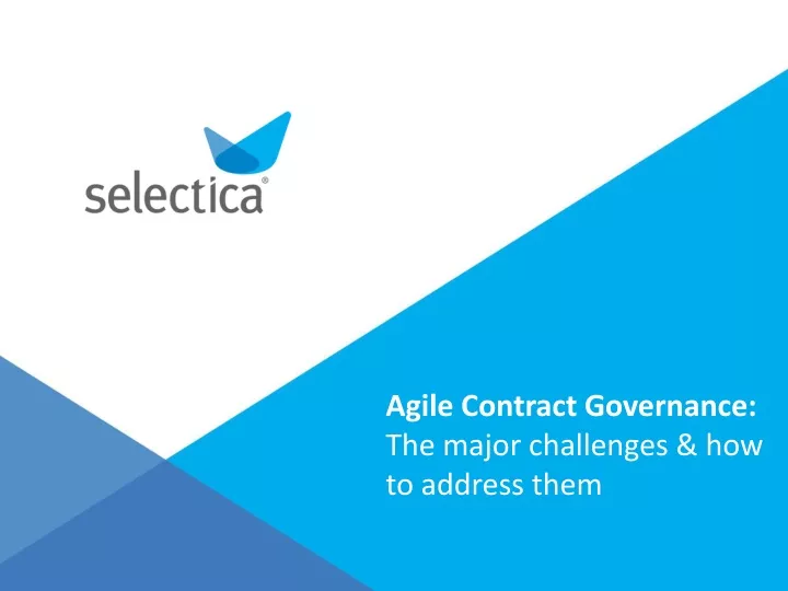 agile contract governance the major challenges how to address them