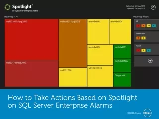 How to Take Actions Based on Spotlight on SQL Server Enterpr