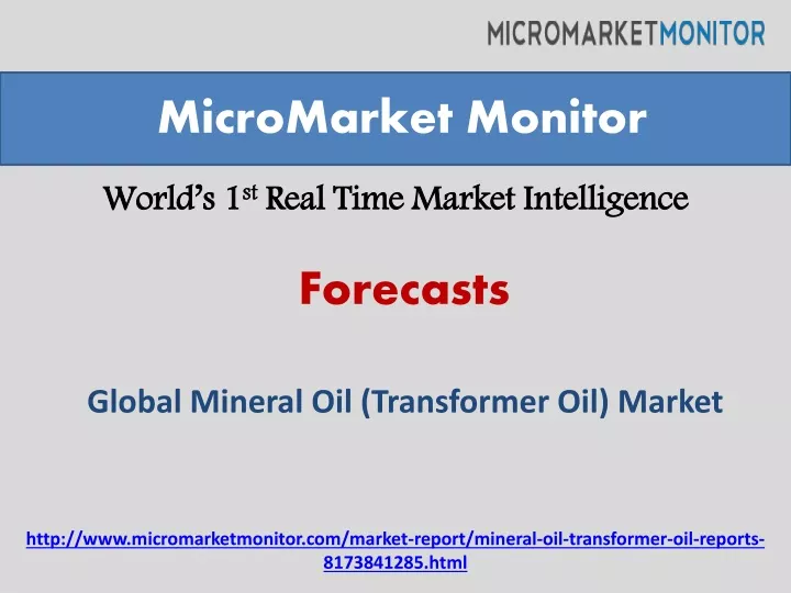 world s 1 st real time market intelligence