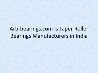 Arb-bearings-com-is-Taper-Roller-Bearings-Manufacturers-in-I