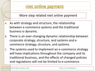 How to implement niet online payment