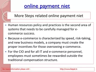 News and event for online payment niet